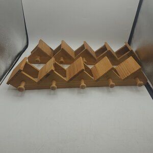 2 Lightweight Wood Wall Shelve Display Knick Knack Wooden Step Staircase
